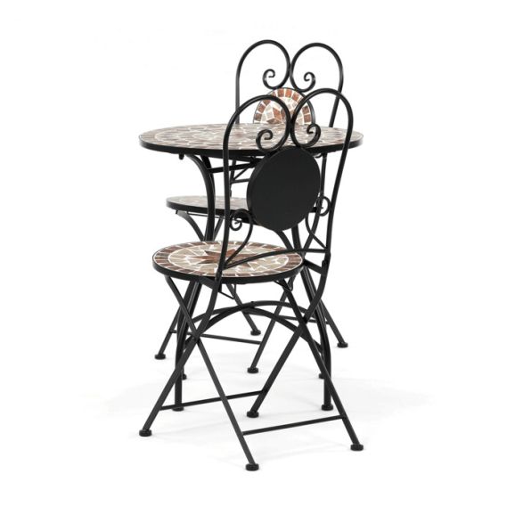 Záhradný set 1+2, kov, keramická mozaika, US1600 SET