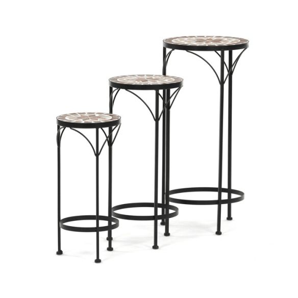 Stojan na kvety 31x31x67cm, keramika, béžová, US1601