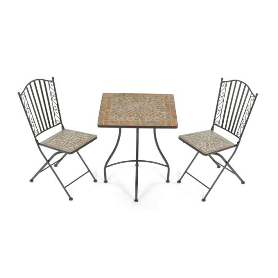 Záhradný set 1+2, kov, keramická mozaika, US1700 SET