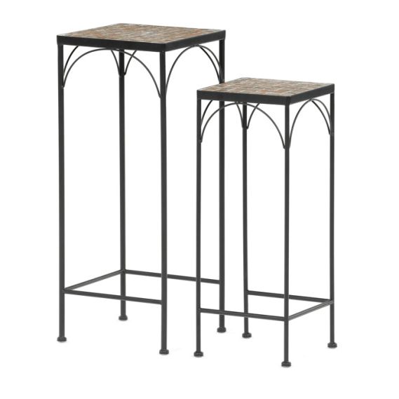 Stojan na kvety 28x28x70cm, keramika, šedá, US1701