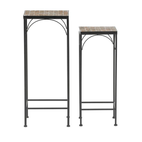 Stojan na kvety 28x28x70cm, keramika, šedá, US1701