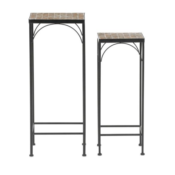 Stojan na kvety 28x28x70cm, keramika, šedá, US1701