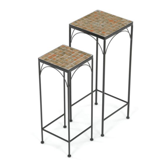 Stojan na kvety 28x28x70cm, keramika, šedá, US1701