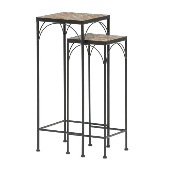 Stojan na kvety 28x28x70cm, keramika, šedá, US1701