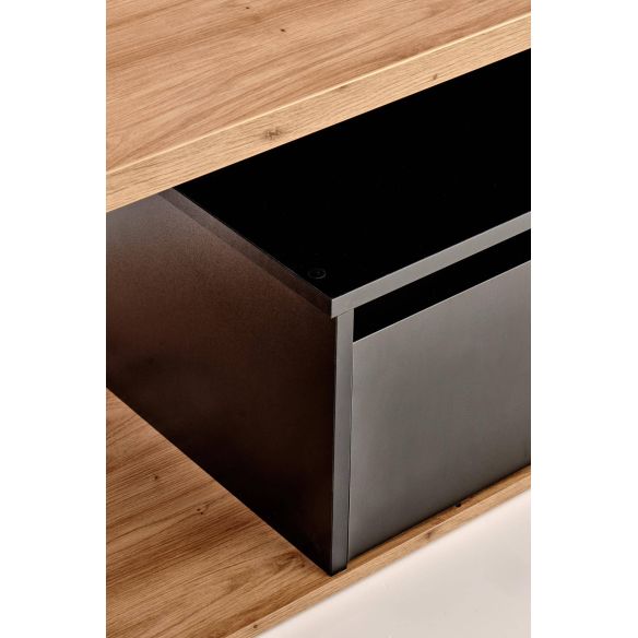 Konferenčný stolík PANTERA, dub wotan/čierna