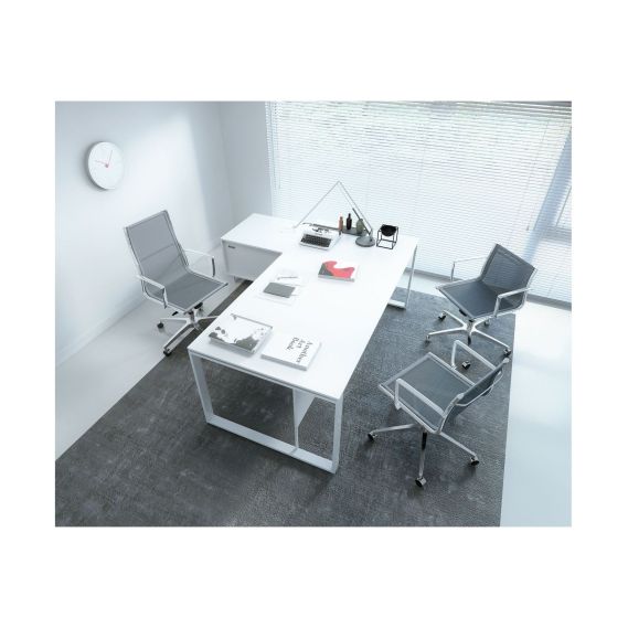 Kancelárske kreslo 8800 KASE - MESH HIGH BACK biela